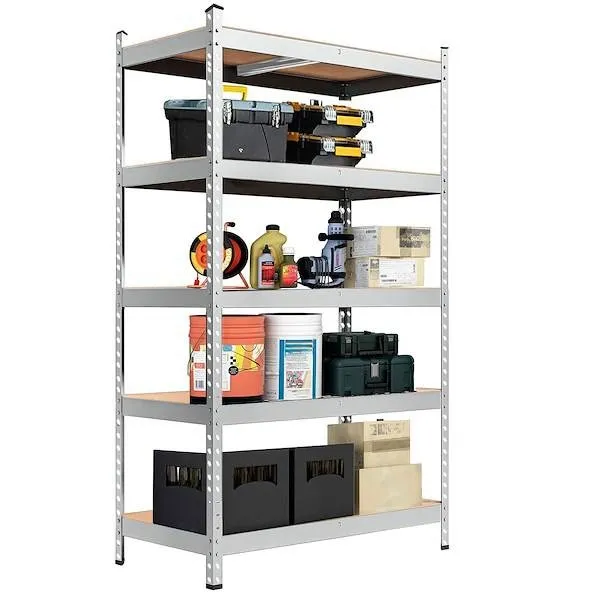 Regał metalowy z 5 półkami 205x120x45 cm 1000kg do garażu, piwnicy