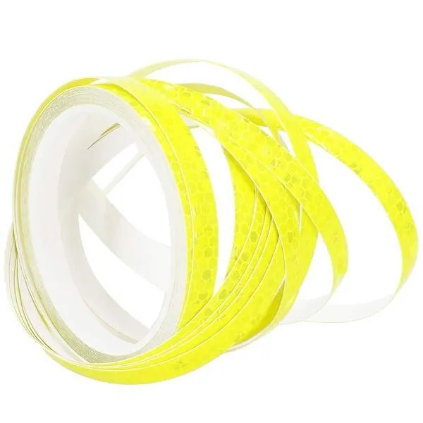 Taśma odblaskowa samoprzylepna na rower 8 m żółta 2 szt.