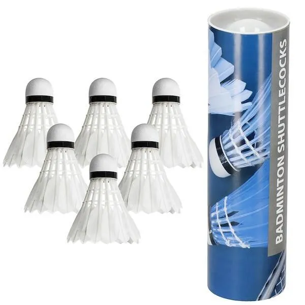 Lotki do badmintona piórkowe 6 szt.