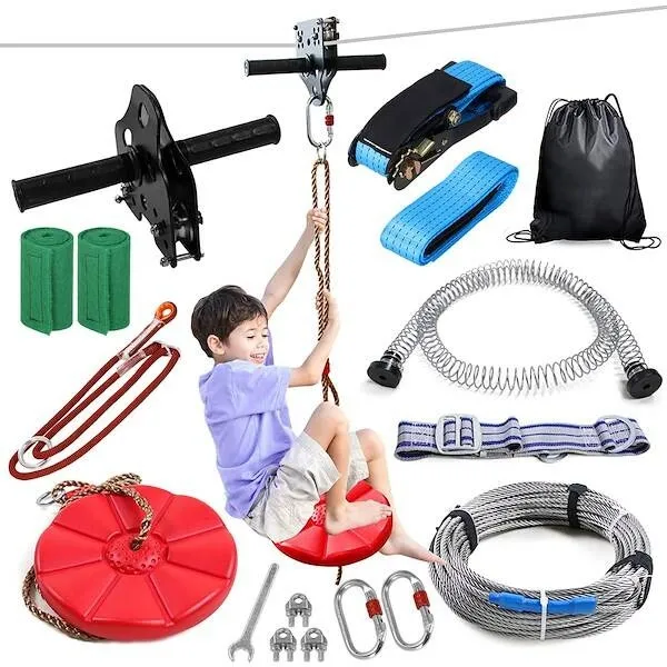 Tyrolka dla dzieci do ogrodu zjazd linowy do 120 kg