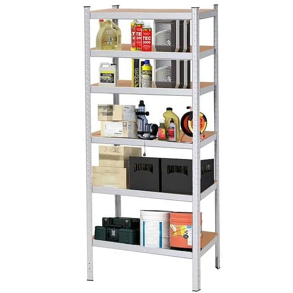 Regał metalowy z 6 półkami 225x110x50 cm 900 kg do garażu, piwnicy