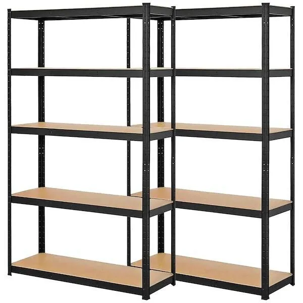 Regały metalowe 2 szt. z 5 półkami 180x90x40cm 875kg do garażu, piwnicy