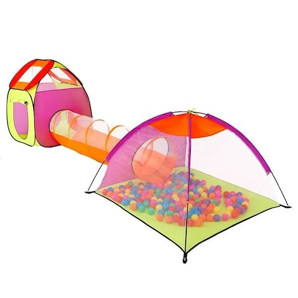 Namiot dla dzieci suchy basen tunel do ogrodu wielokolorowy