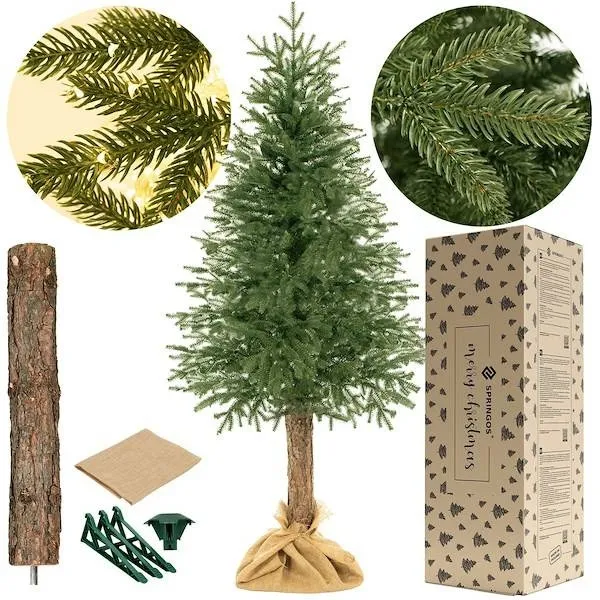 Choinka sztuczna na pniu 180 cm świerk PE