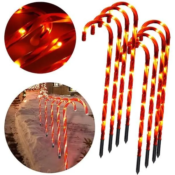 Laski cukrowe 8 szt. oświetlenie Led dekoracje świąteczne