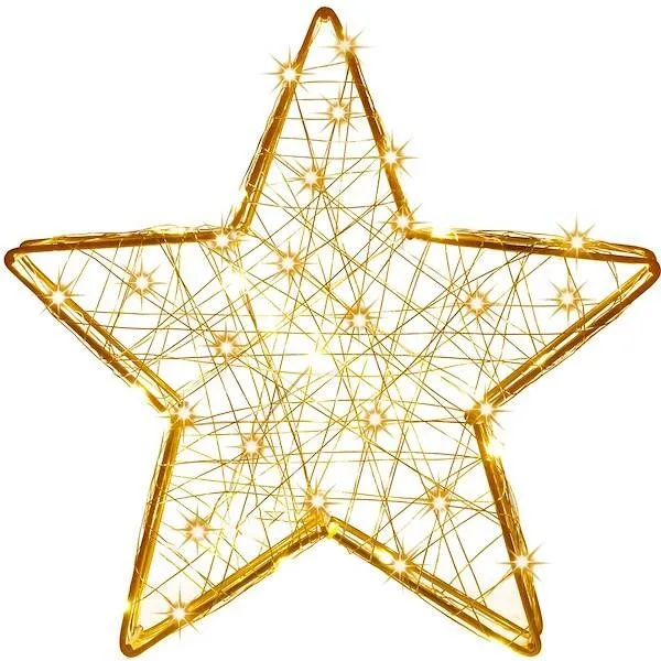 Dekoracja świąteczna 30 LED gwiazda oświetlenie witraż biały ciepły