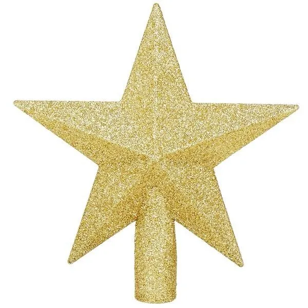 Czubek na choinkę 15 cm szpic, gwiazda złota