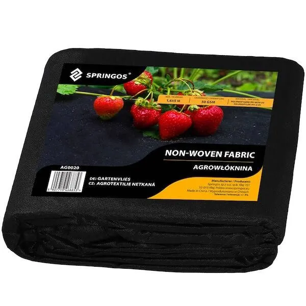 Agrowłóknina antychwastowa agrotkanina 50g czarna mata 1,6x5 m