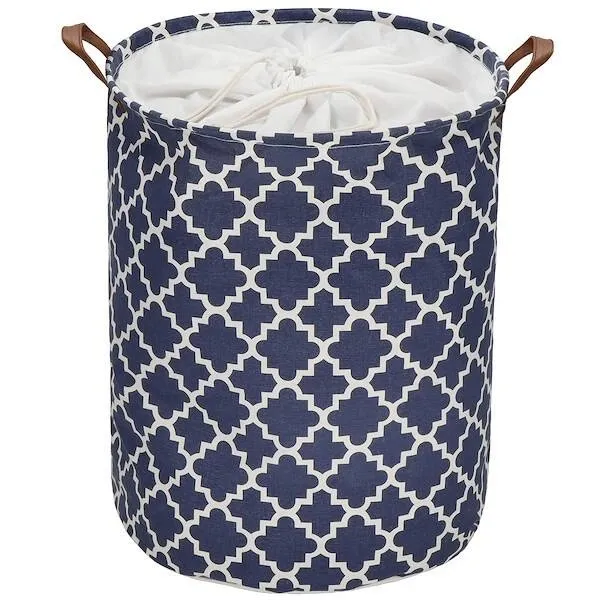 Kosz do przechowywania zabawek i ubrań 63 L pojemnik z uszami granatowy