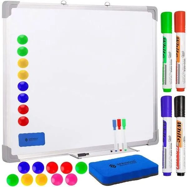Tablica magnetyczna suchościeralna 120x90 cm z zestawem akcesoriów