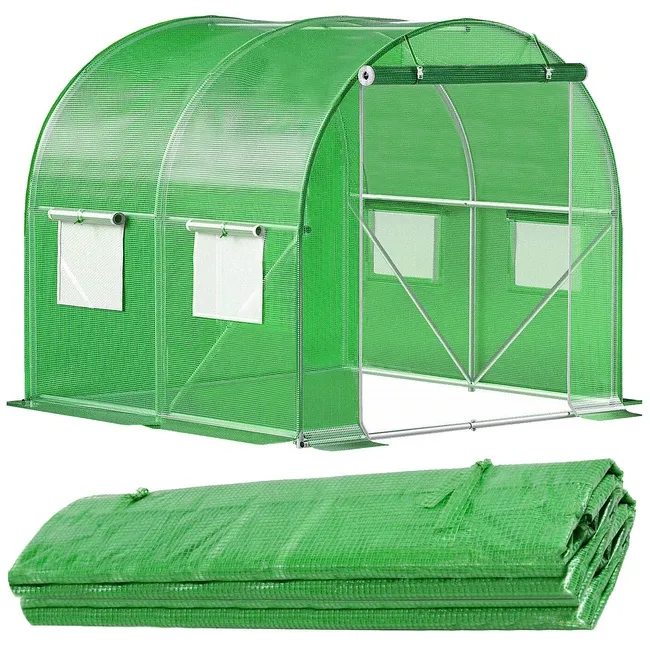 Folia na tunel ogrodowy 2x2x2 m zapasowe poszycie na szklarnię UV-4 140gs/m zielone