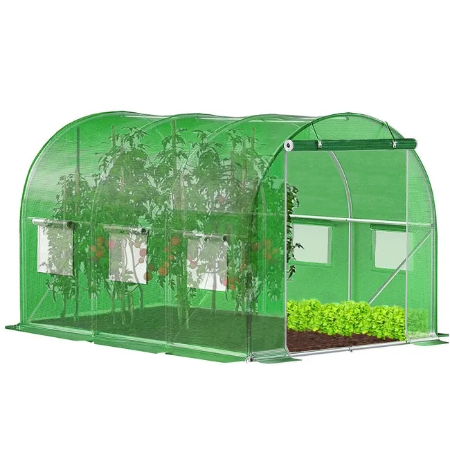 Szklarnia ogrodowa foliowa UV-4 140g/m2 tunel foliak 3x2x2 m zielony