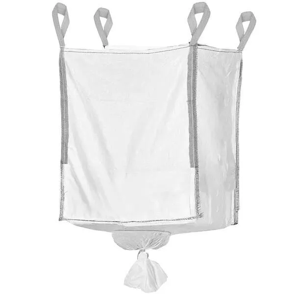 Big Bag worek z lejem 1000 kg mocny na gruz 160x90x90 cm kontener z uchwytami biały