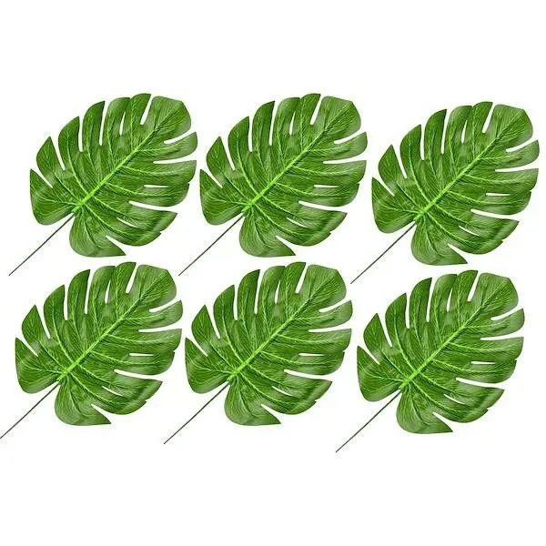 Sztuczna monstera liście 6 szt. dekoracja roślinna zielona