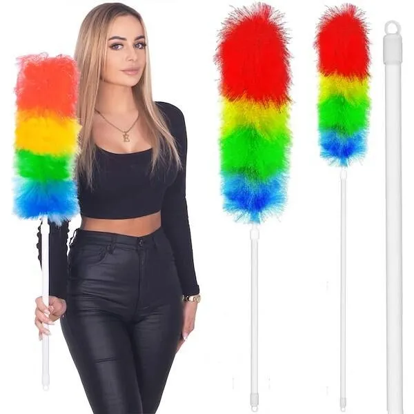 Miotełka do kurzu teleskopowa szczotka do pajęczyn 79-106,5 cm kolorowa