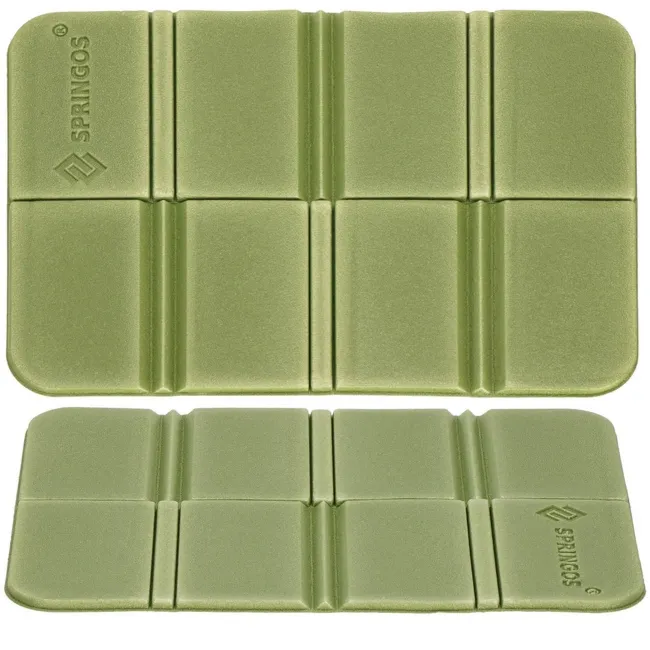 Mata termiczna 37,5x28 cm turystyczna, biwakowa z pokrowcem zielona