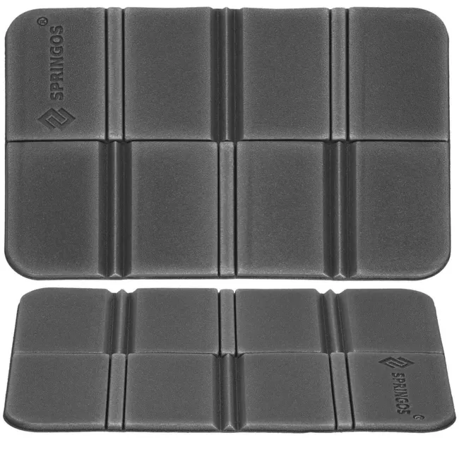 Mata termiczna 37,5x28 cm turystyczna, biwakowa z pokrowcem czarna