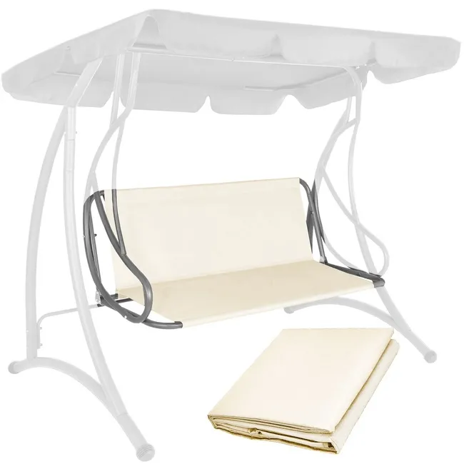 Materiał na siedzisko huśtawki ogrodowej 130 x 100 cm tkanina wodoodporna ecru