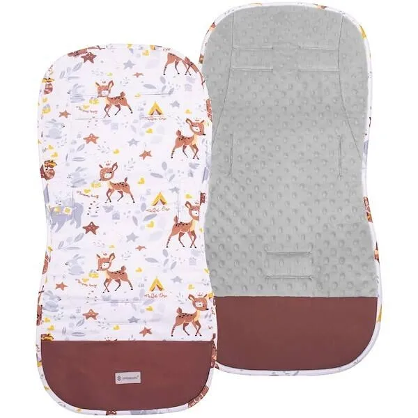 Wkładka do wózka spacerowego 37x78 cm dwustronna, mata do wózka spacerowego, zwierzątka