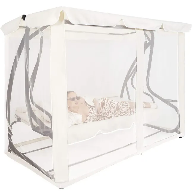 Moskitiera na huśtawkę ogrodową ochronna przeciw komarom uniwersalna ecru