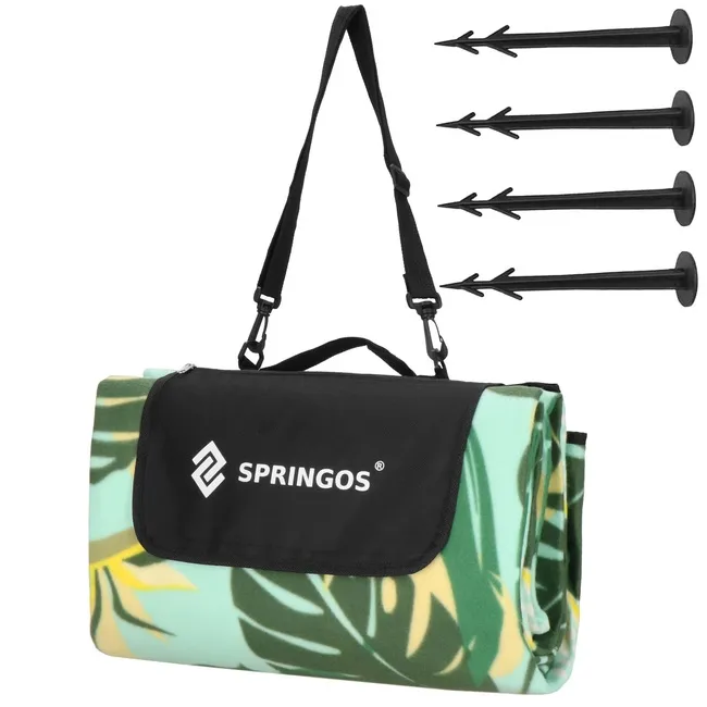 Koc piknikowy plażowy 200x200 cm na biwak kemping mata z izolacją