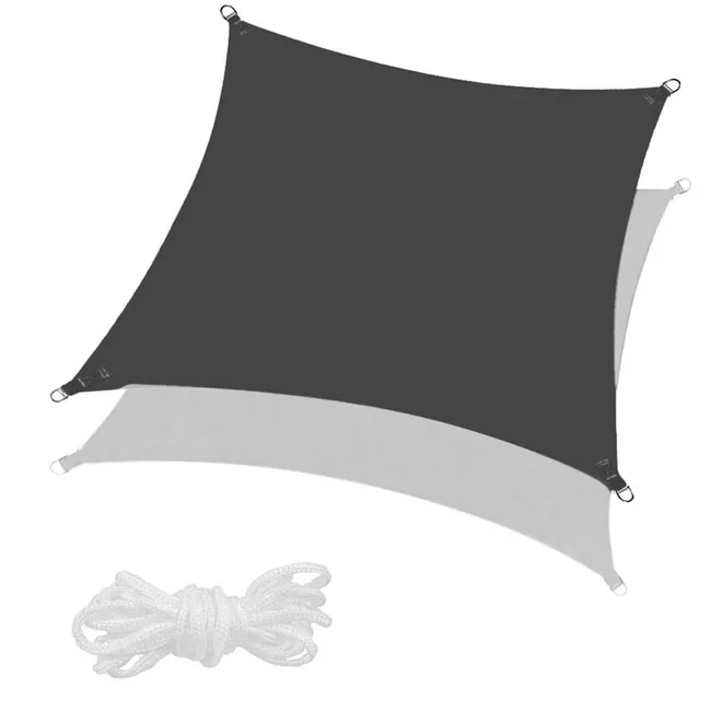 Żagiel przeciwsłoneczny 4x4 m daszek ogrodowy kwadratowy grafit