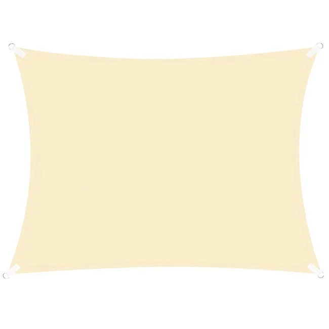 Żagiel przeciwsłoneczny 3x2 m prostokątny ogrodowy wodoodporny kremowy