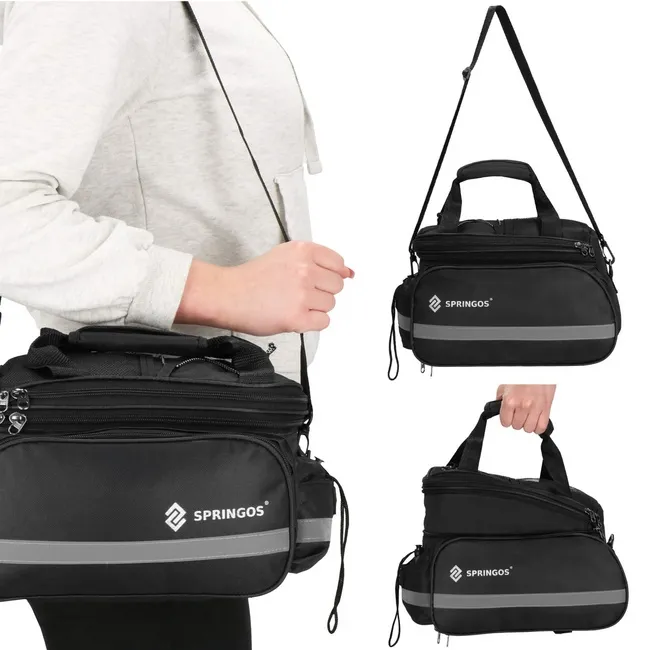 Torba rowerowa na bagażnik, sakwa 8l czarna