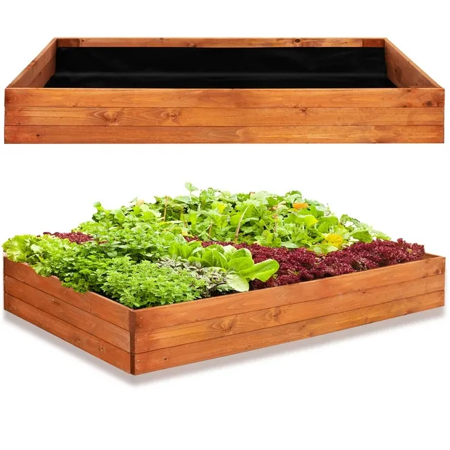 Skrzynia na warzywa drewniana 200x84x26,5 cm wysoki warzywniak zielnik impregnowany