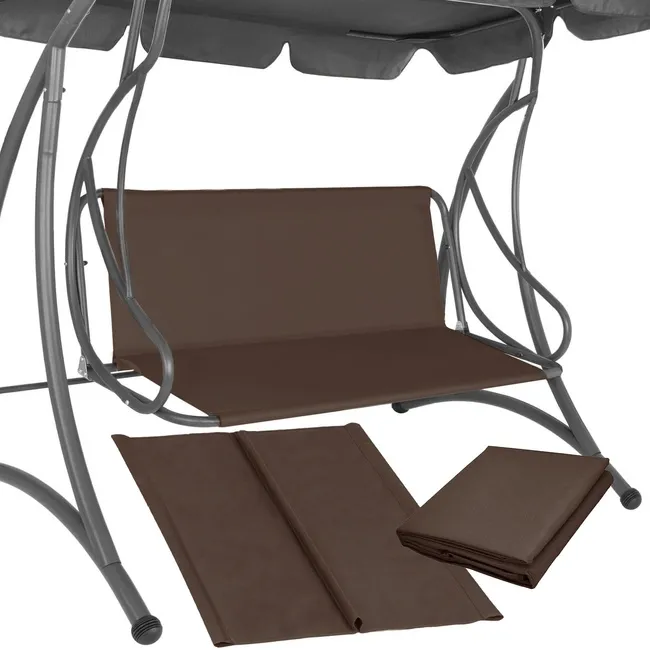 Materiał na siedzisko huśtawki ogrodowej 160 x 100 cm tkanina wodoodporna brązowa
