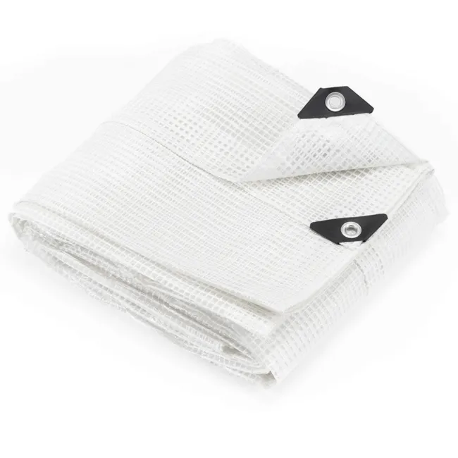 Plandeka 3x5m 100g/m2 gruba płachta ochronna biała, transparentna