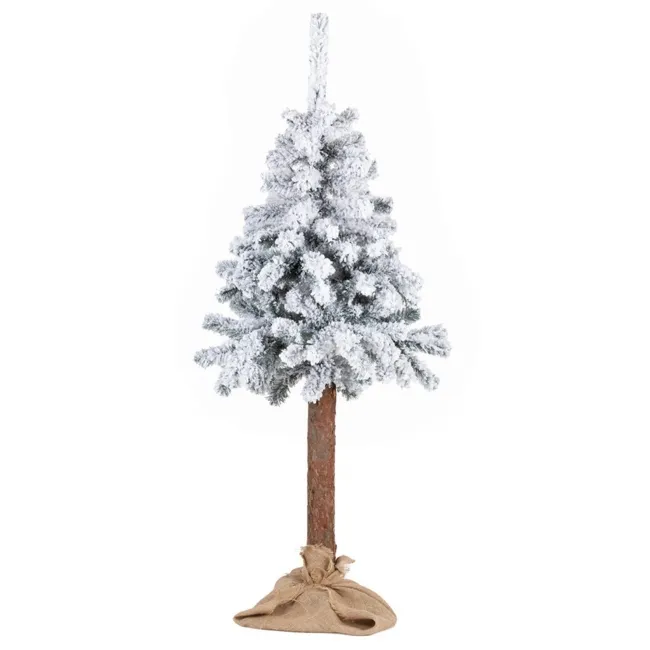 Choinka sztuczna na pniu 160 cm świerk śnieżony