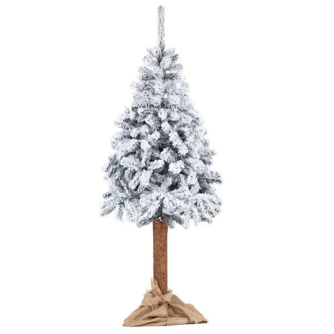Choinka sztuczna na pniu 220 cm świerk śnieżony