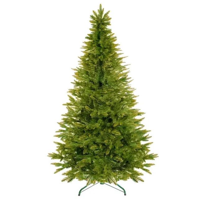 Choinka sztuczna 240 cm świerk naturalny jak żywy, ze stojakiem nowoczesny gęsty