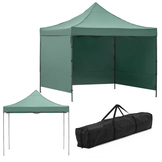 Namiot handlowy, ogrodowy 300x300 cm pawilon targowy, zielony