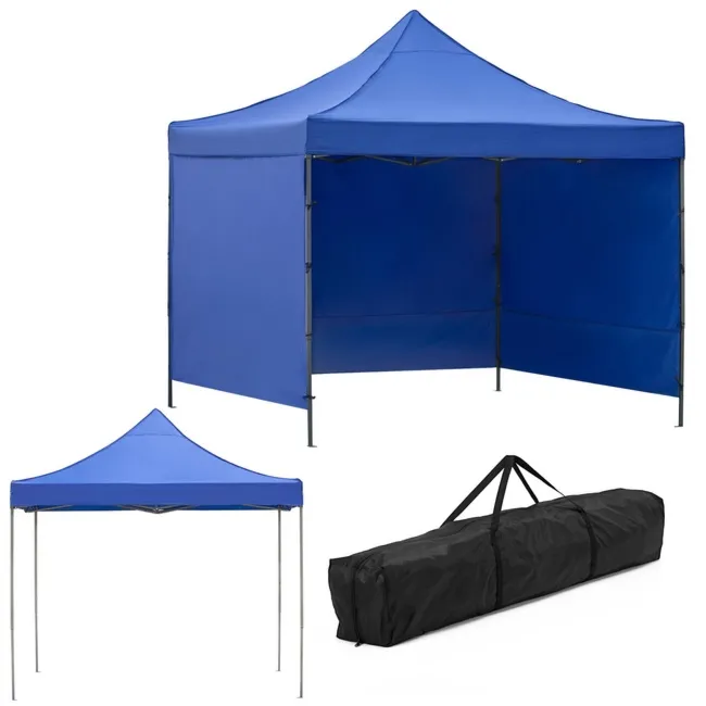 Namiot handlowy, ogrodowy 300x300 cm pawilon targowy, granatowy