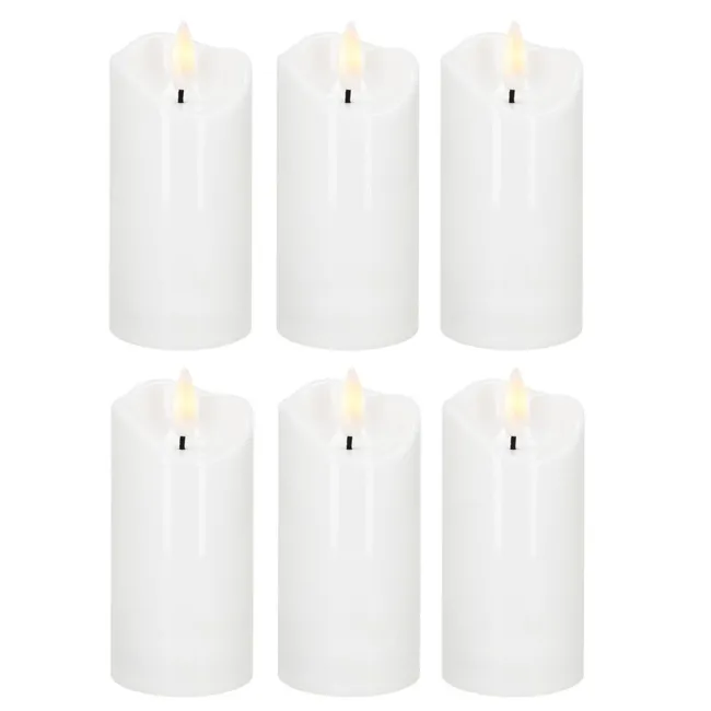 Świece elektryczne LED 6 szt. wkłady do znicza 10 cm świeczki na baterie