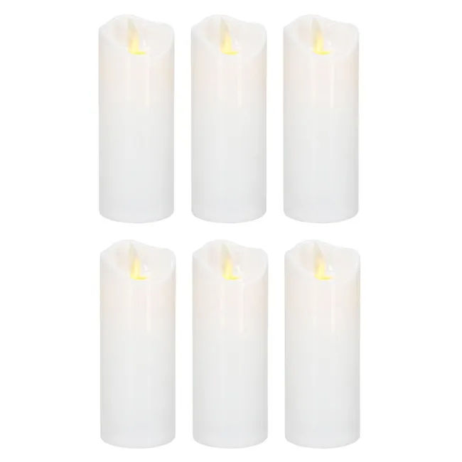 Świeczki elektryczne LED 6 szt. 13,5 cm ruchomy płomień wkłady do znicza na baterie