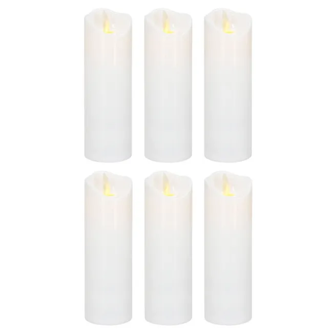 Świece elektryczne LED 6 szt. wkłady do znicza 15 cm świeczki na baterie, ruchomy płomień