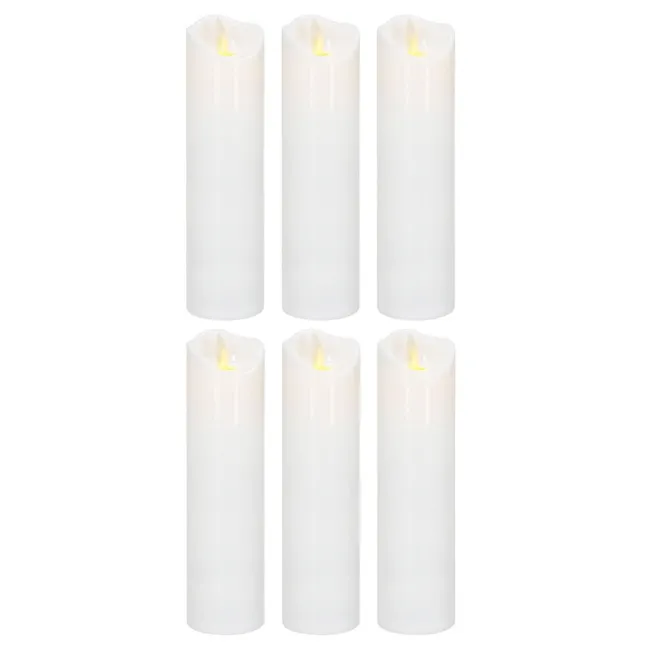 Świece elektryczne LED 6 szt. wkłady do znicza 18,5 cm świeczki na baterie, ruchomy płomień