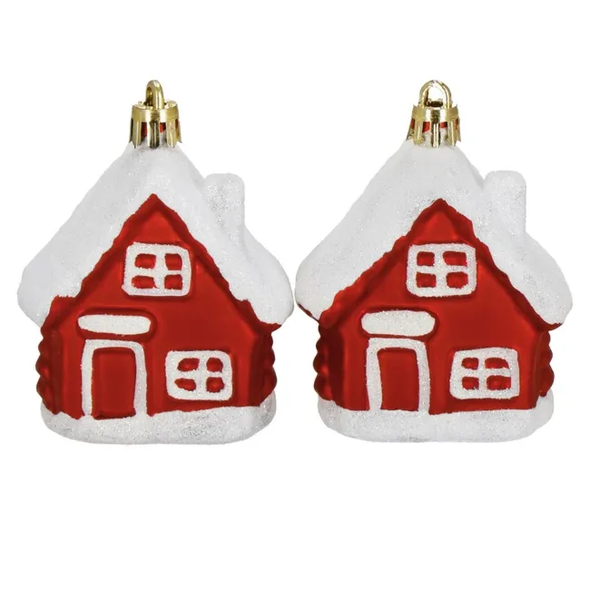 Bombki choinkowe zestaw 2 szt. ozdoby świąteczne do stroika, czerwone