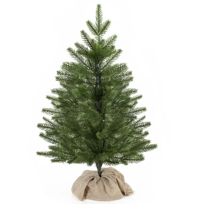 Choinka sztuczna 60 cm świerk kaukaski premium z jutą małe drzewko świateczne na stolik