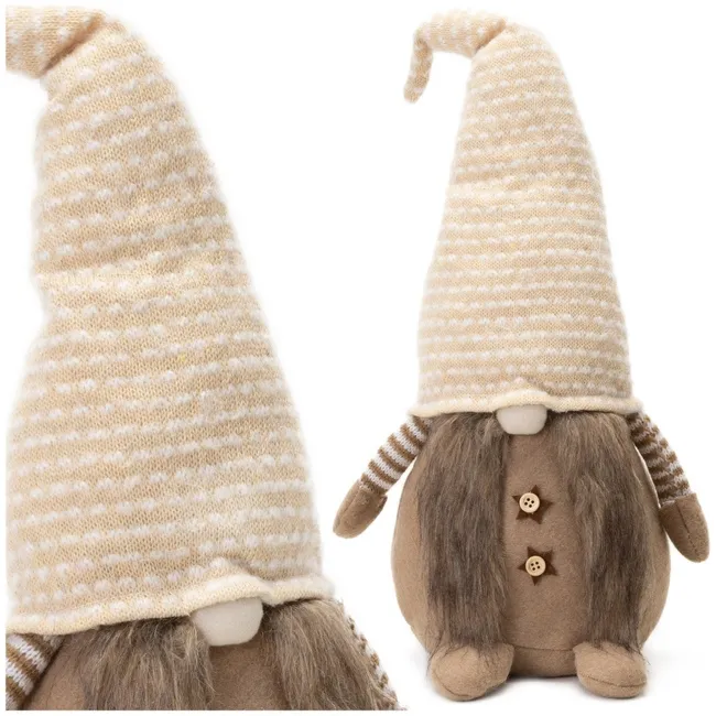 Skrzat 50 cm figurka dekoracyjna do świątecznego wystroju wnętrz, gnom, krasnal stojący