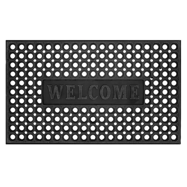 Wycieraczka wejściowa, mata pod drzwi 75x45 ażurowa, czarno-grafitowa