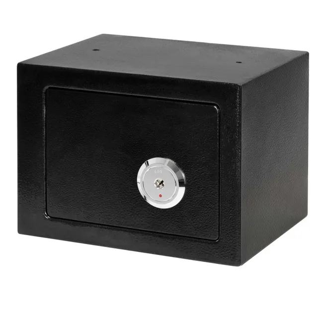 Sejf domowy na pieniądze, kasetka, skrzynka kasa pancerna z 3 kluczami czarna