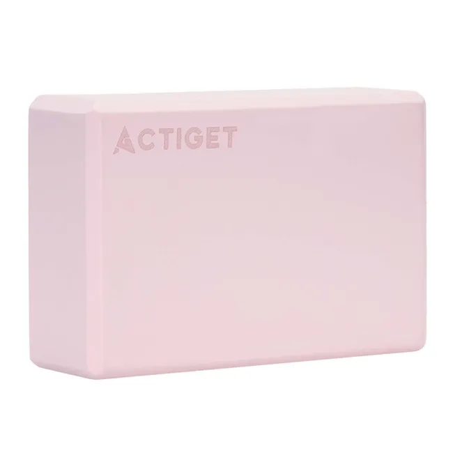 Kostka do jogi piankowa EVA 23x15x7,5 cm klocek blok do ćwiczeń pilates stretching różowa
