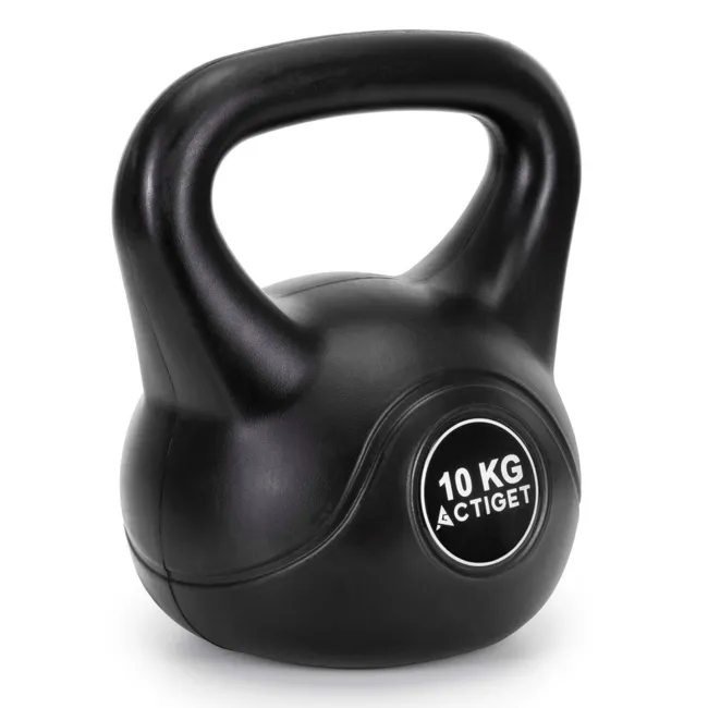Kettlebell 10 kg odważnik, hantla do ćwiczeń ABS kula do treningu siłowego, czarny