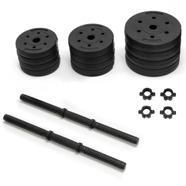 Hantle 2x10 kg do ćwiczeń regulowane 20 kg zestaw obciążeń gryf do treningu siłowego