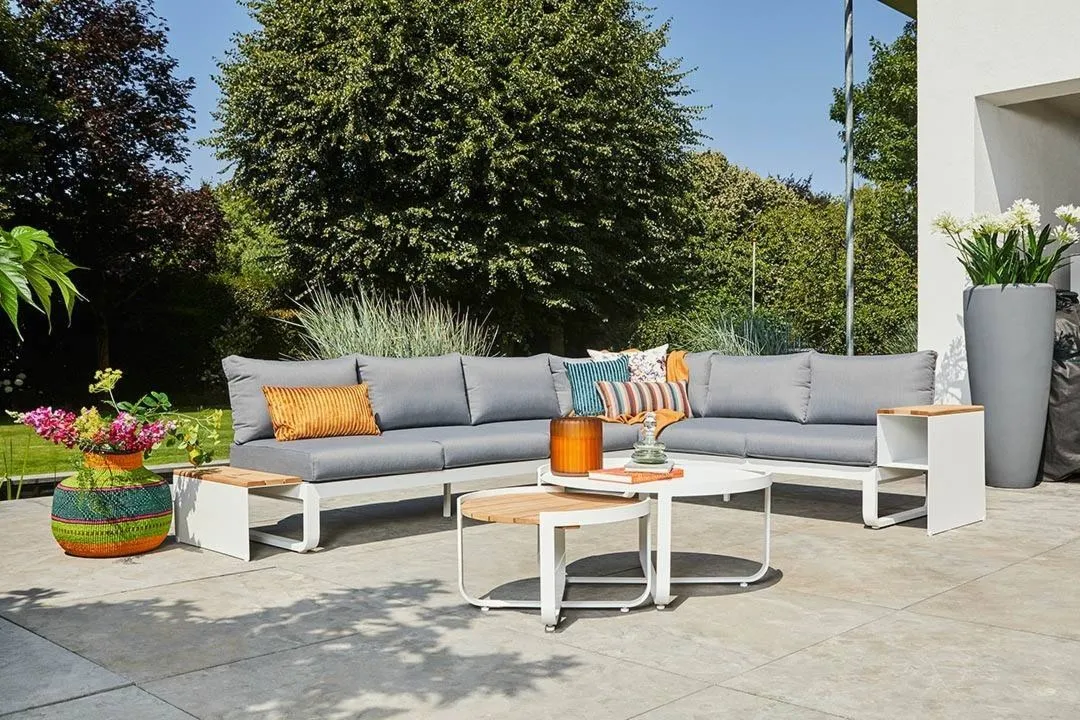 Narożnik ogrodowy wielofunkcyjny PARMA ZUMM royal biały aluminium