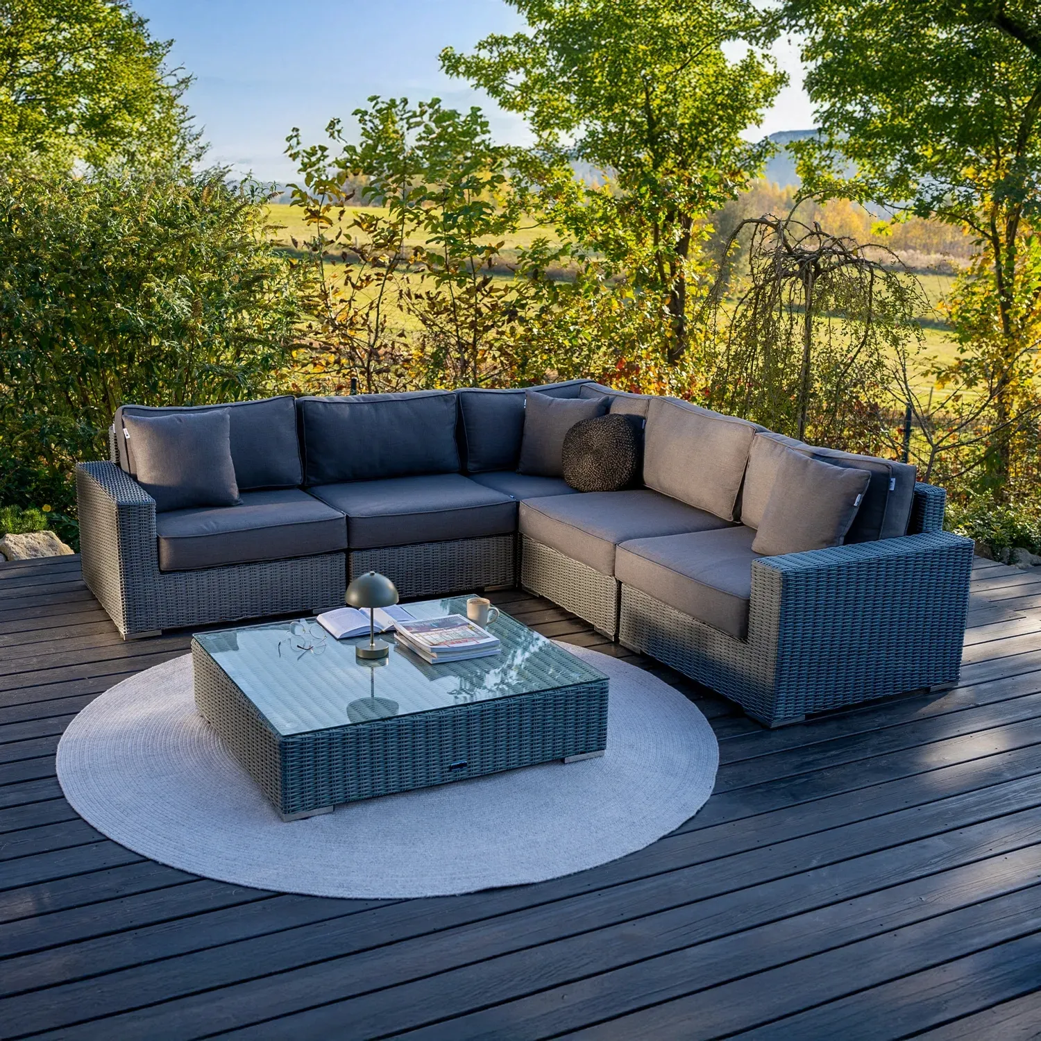 Zestaw mebli ogrodowych MILANO II  Oltre royal szary technorattan